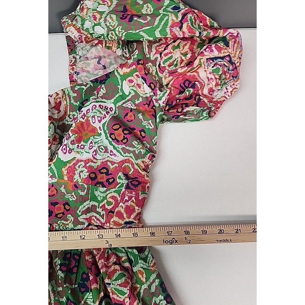 Cleobella Womens XL Reza Panama Midi Dress Floral w/pockets bow detail at bust - Picture 6 of 10